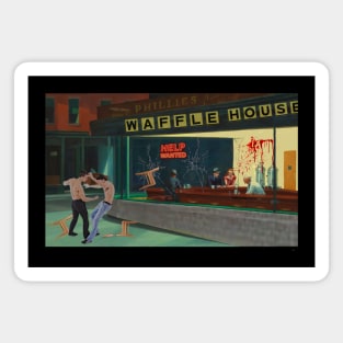 Waffle House Fighting Nighthawk Magnet